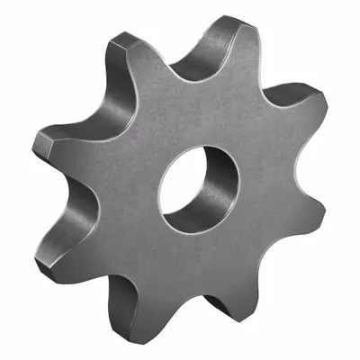 TRITAN Roller Chain Sprocket: No Hub, For Single Strands, 100, 8 Teeth, 3.266 in Pitch Dia - Size 100 Plain-Bore Roller Chain Sprockets