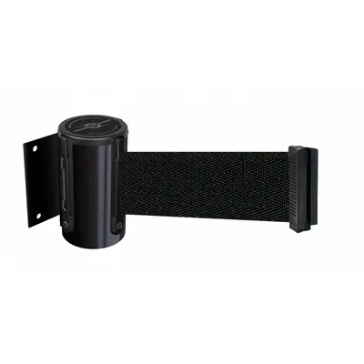 TENSABARRIER Retractable Belt Barrier: Fixed Mounting Plate, 7 1/2 ft Belt Lg, Pattern - Wall-Mount Retractable Belt Barriers