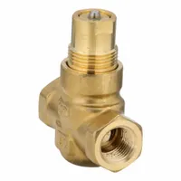 Hydronic Globe Valve: 2-Way, 1.6 CV Flow, 1/2 in Female NPT, Brass Body, Stainless Steel Stem, NO (MPN 599-01121)