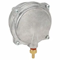 This pneumatic valve actuator from Siemens is designed for 2-inch valves, featuring a 7/32-inch stroke and an 8 psi to 13 psi spring range. It converts pneumatic control signals into linear motion to modulate fluid or gas flow in HVAC and building automation systems. The unit includes a mounting kit for installation.