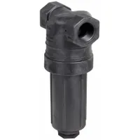 BANJO Inline Strainer: Polypropylene, 1 1/2 in, NPT, Mesh, 0.007 in Screen Size, 11 1/2 in Ht, Black (MPN LST150-80)