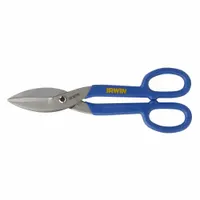 IRWIN Tinners Snip: Straight, 12 3/4 in Overall Lg, 2 3/4 in Cutting Lg, Steel, Plastic, Steel (MPN 22012)