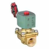 REDHAT Solenoid Valve: 2-Way, Normally Closed, 3/4 in Pipe Size, 12V DC, Watertight, High Flow (MPN 8210G095LF 12/DC)