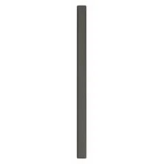 Steel pilaster for commercial bathroom partitions. Features a smooth semi-gloss black finish and honeycomb inner core. Provides structural support and privacy in restroom stalls.