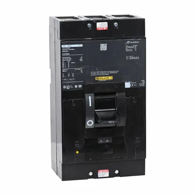 SQUARE D Molded Case Circuit Breaker: 350 A Amps, 25kA at 600V AC, Fixed, Line/Load Lug - H-Frame Square D Molded Case Circuit Breakers