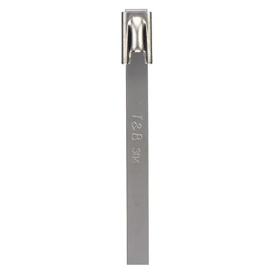 TY-RAP Cable Tie: 14 1/2 in Nominal Lg, 4 in Nominal Max. Bundle Dia., 0.19 in Wd - 304 Stainless Steel Cable Ties
