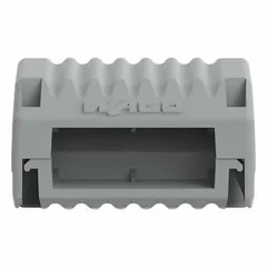 This water-resistant gelbox from WAGO is designed for use with Series 2773 connectors. It provides an IP X8 rated enclosure for protecting electrical connections in damp or wet environments, suitable for outdoor or industrial applications where moisture ingress must be prevented. Not rated for direct burial.