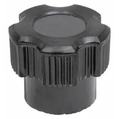 This DAVIES 5-arm knob features a thermoset construction with a 1/4"-20 threaded hole and 60 mm thread length. The 1-inch diameter knob provides a comfortable grip for manual adjustment. Commonly used for clamping, positioning, and securing components on machinery, jigs, and fixtures.