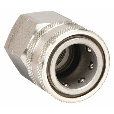PARKER Hydraulic Quick Connect Hose Coupling: 3/4 in, 303 Stainless Steel - ST Series Hydraulic Quick-Connect Coupling Bodies