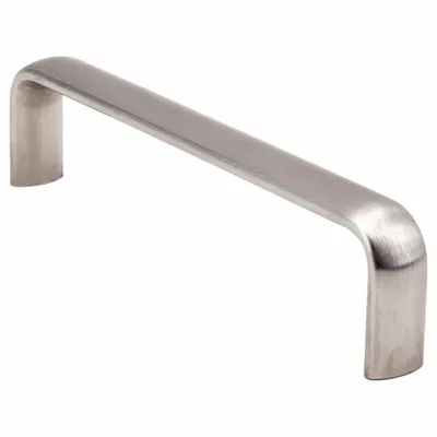 SUGATSUNE Pull Handle: Threaded Holes, Stainless Steel, Silver, #8-32 Screw Size - Standard Pull Handles