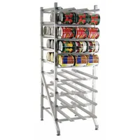 NEW AGE Can Rack: Full Size, 9 Shelves, 162 Cans Held, Stationary, 71 in Overall Ht, 35 in Dp (MPN 1250)
