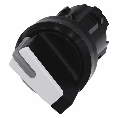 Siemens Short-Handled Selector Switch: 22 mm Panel Mount Size, 2 Positions - Illuminated Selector-Switch Operators