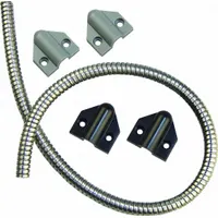 Stainless steel door cord accessory for power supplies. Provides a secure electrical connection for door-mounted equipment, ensuring reliable signal and power transfer across moving door assemblies in access control and security systems
