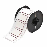 Polyolefin, white matte sleeve label roll for wire and cable identification. Each label measures 3/4 in x 2 in and fits 0 AWG to 2 AWG wire gauge. Compatible with the i3300 printer series for on-demand printing in industrial settings