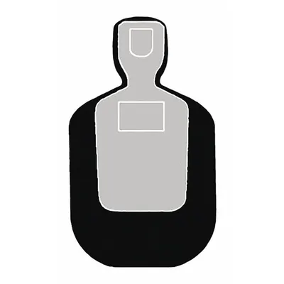 ACTION TARGET Shooting Range Targets: Cardboard, Silhouette Target, 3 3/4 ft Ht, 24 in Wd - Silhouette Targets