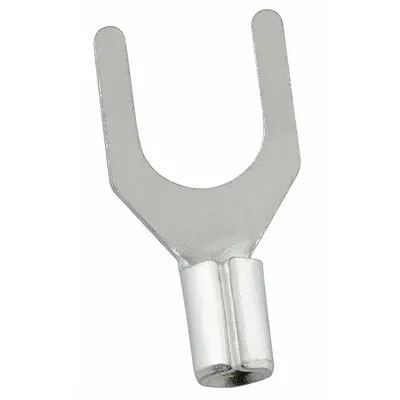 OEM Fork Terminals: Bare, 1/4 in Stud Size, 22 AWG – 16 AWG Wire Range, Std Fork - Non-Insulated Fork Terminals
