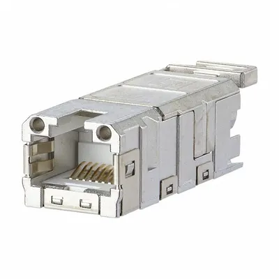 METZ CONNECT RJ45 Field Jack Insert: Data Insert, Straight Insulation Displacement Female - Industrial RJ45 Plug Inserts & Field Plugs