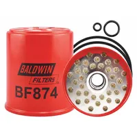 BALDWIN FILTERS Fuel Filter: Spin-On, 3 1/2 in Outside Dia, 3/4 in Inside Dia, Cellulose, BF874
