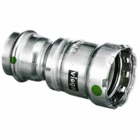 VIEGA MEGAPRESS Crimp Coupling Fitting: 1 1/4 in Pipe x 1 1/4 in Pipe Size, Press-fit x Press-fit (MPN 90890)