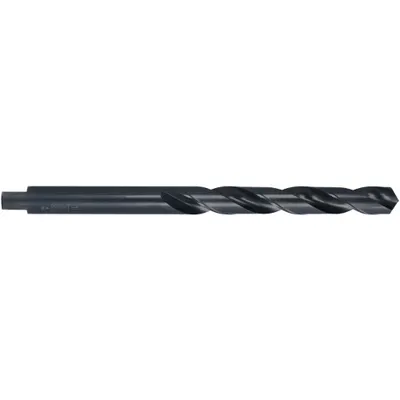 CHICAGO-LATROBE Taper Length Drill Bit: 9/16", 118° Point, Black Oxide HSS - Tang-Shank High-Speed Steel Taper-Length Drill Bits