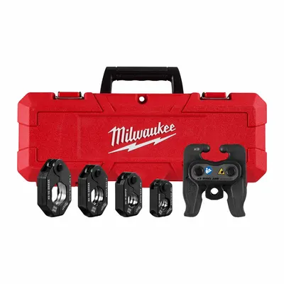 MILWAUKEE Press Ring Kit: 1/2 to 1 1/4 in Pipe, Copper/Stainless Steel - Jaw & Ring Sets for Compact Press Tools