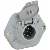 VELVAC Socket without Circuit Breakers: 7-Way, Plastic, No. 8 Ring Terminals (MPN 055040)