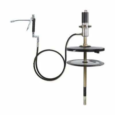 ACTION PUMP Air Drum Pump: 50:1, 2.2 lb/min Max. Flow Rate, 120°F Max. Fluid Temp. - Grease Dispensing Piston Drum Pumps