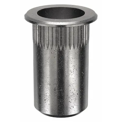 AVK Rivet Nut: 1/4"-20 Thread Size, 45/64 in Overall Lg, 25/64 in Insert Dia - Twist-Resistant Rivet Nuts