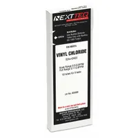 Gas detection tube for vinyl chloride (C2H3Cl), supplied in a 5-pack. Designed for use with NEXTTEQ NX-1000 pumps. Provides three measurement ranges: 0.1 to 3 ppm, 0.2 to 6 ppm, and 0.4 to 12 ppm. Used for detecting vinyl chloride in industrial environments