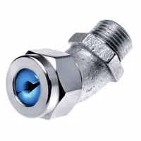 Liquid Tight Cord Connector: Steel, 1/2 in MNPT, 0.38 in to 0.50 in, Silver, 1 Cords (MPN VHC1023ZP)