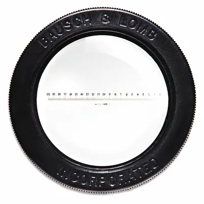BAUSCH & LOMB Magnifier Measuring Scale: Linear Measurement, 3/4 in Range - Magnifier Measuring Scales