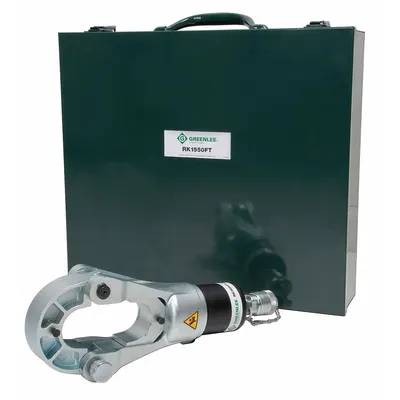 GREENLEE Remote Powered Crimping Head: P-Die/U-Die, 1,500 kcmil Max Copper - Cable Crimping Heads
