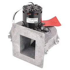 Induced draft blower designed to create negative pressure in HVAC systems, facilitating safe venting of combustion gases. Used as a replacement part in residential and light commercial furnaces or boilers. Refer to equipment manual for specifications.