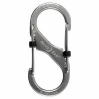 NITE IZE Double Carabiner: 10 lb Working Load Limit, Wire Gate, Stainless Steel, 2 in Overall Lg (MPN LSB2-11-R3)