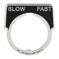 Legend Plate: 30 mm Panel Mounting Size, Half-Round, 1 3/4 in Overall Ht x 1 5/8 in Overall Wd (MPN 9001KN250)