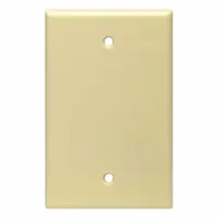 LEVITON Wall Plate: Blank, 1 Gang, Ivory, Midsize Size (MPN PJ13-I)