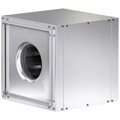 This Dayton direct-drive in-line duct blower is assembled with a 13 1/8-inch backward-inclined wheel and includes a drive package. It delivers 1,818 cfm at 0.250 in SP, powered by a 1-phase permanent split capacitor motor with open air-over enclosure, rated for 115/230V AC. AMCA Certified. Suitable for exhaust, supply, or general air movement in ductwork requiring moderate static pressure.
