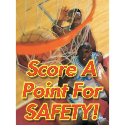 ACCUFORM Poster: 22 in x 17 in Nominal Sign Size, Clear Film Laminate, English - Score A Point For Safety! Posters