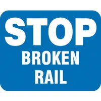 Railroad Sign: Blue, 12 in x 15 in Nominal Sign Size, Not Retroreflective, 0.08 in Thick (MPN FRR358BU)