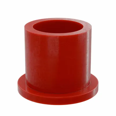 BUNTING BEARINGS Flanged Sleeve Bearing: PTFE, 3/4 in Bore, 1 in OD, 1 in Overall Lg - General Purpose Plastic Flanged Sleeve Bearings