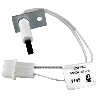 Robertshaw Direct Spark Igniter: OEM, Silicon Nitride, 8 1/4 in Lead Lg, 120V AC, Hardwired - Direct OEM Replacement Hot Surface Ignitors