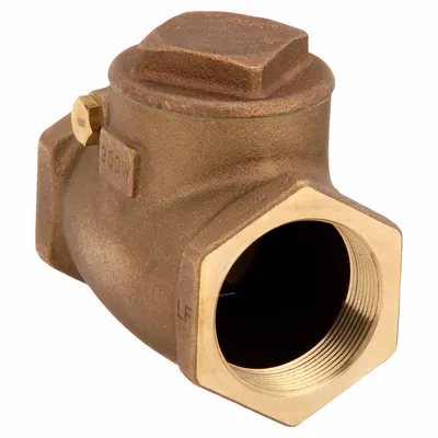 MILWAUKEE VALVE Low Lead Swing Check Valve: Swing, Inline Valve Body, 2 in Pipe Size - Lead-Free Bronze Inline Swing Check Valves