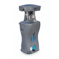 Two-station portable hand wash station with integrated water heater. Overall length 26 1/2 inches. Suitable for outdoor events, construction sites, and remote work areas where permanent plumbing is not available