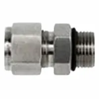 This straight compression fitting connects 1/8 in OD tubing to 1/8 in NPT pipe threads. It is made of stainless steel, clean and bagged for critical service, and compatible with Parker CPI fittings. Typical applications include instrumentation and high-purity fluid systems