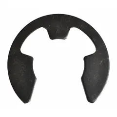 E-ring designed to fit Dayton brand model 1DJN5. Used to secure components on shafts or in grooves in material handling equipment and other industrial machinery.