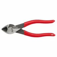 Dipped Grip Plier: Std, Straight, Oval, 1 in Jaw Lg, 1 1/8 in Jaw Wd, 6 in Overall Lg, Tether Ready (MPN MT506)
