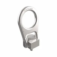 This hoist ring is a high-strength forged pivot and rotate lifting point with a black oxide-coated steel body. It features a 5/8"-11 thread size and a maximum capacity of 4,000 lb for pulling operations. The pivot and swivel design allows safe load orientation in material handling, machining, and assembly applications.