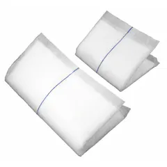 Sterile, latex-free, self-adhering abdominal pad measuring 8 inches wide by 10 inches long. Supplied in a box of 320 unitized pads. Not water resistant and does not include a fastener. Complies with FDA standards. Used for wound dressing, particularly for large surgical incisions or heavy-drainage wounds.