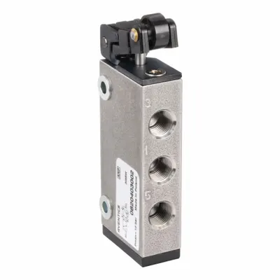 AVENTICS Manual Air Control Valve: Roller, Five-Way / Two-Position, Stainless Steel - Aventics ST Series Manual Air Control Valve