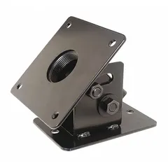 Steel fixed television mount with powder-coated black finish. Designed for ceiling installation, supports televisions up to 180 lb. Suitable for overhead mounting in commercial or residential settings.